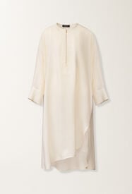 Fabiana Filippi Vestido midi en tejido fluido, color mantequilla Mantequilla ABD266F183D9540000