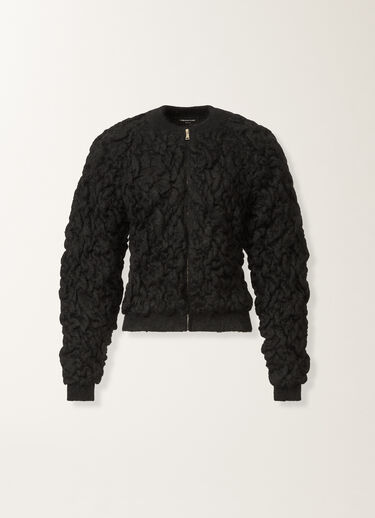 Fabiana Filippi Bomber de mohair, negro Negro MAD225F503D5040000