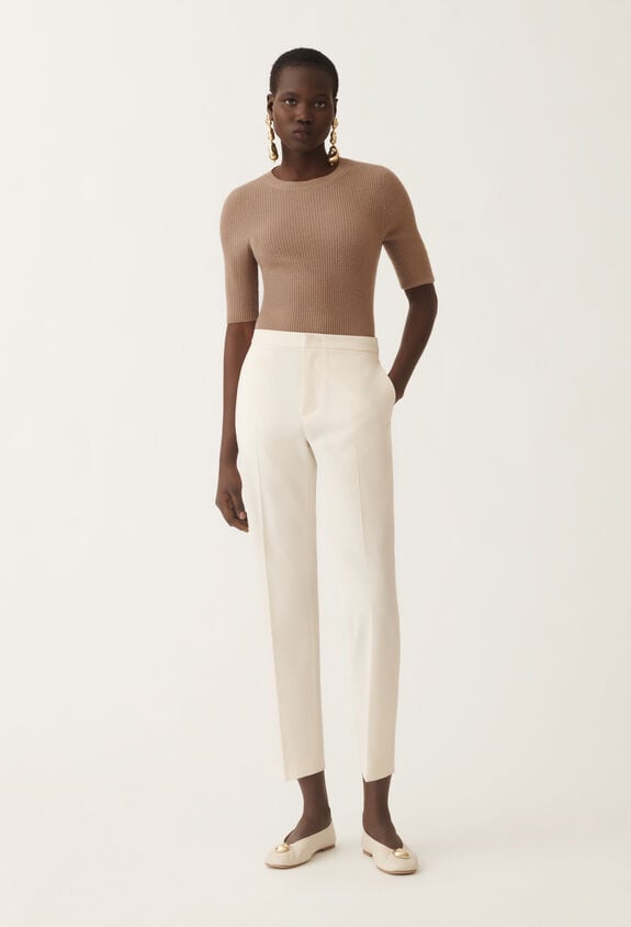 Fabiana Filippi Montefalco techno tailoring trousers, butter WHITE PAD215F326L5300000