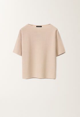 Fabiana Filippi Cotton and lurex sweater, dusty pink YELLOW MAD265F031L2200000