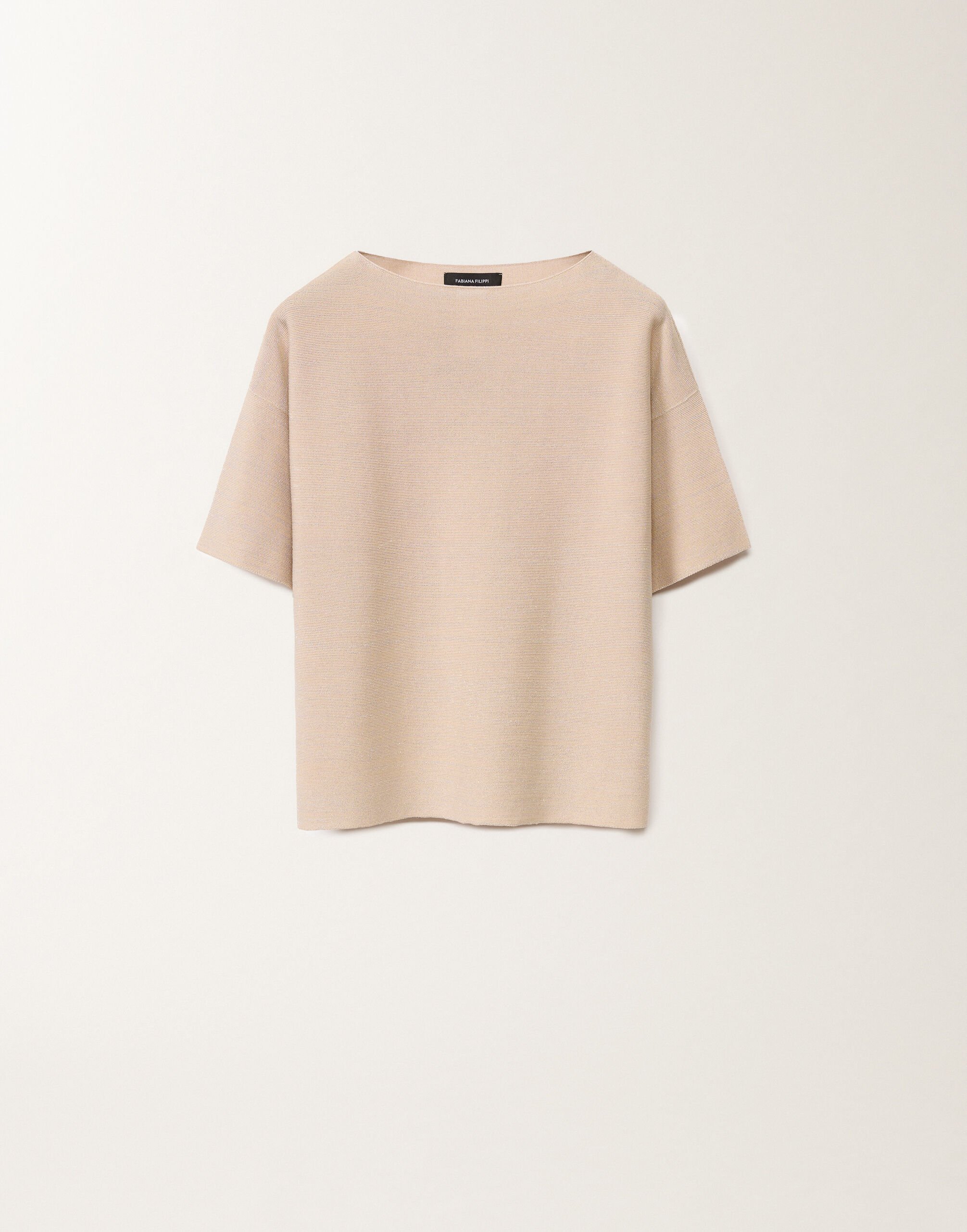 Fabiana Filippi Cotton and lurex sweater, dusty pink PINK MAD265F097L2330000