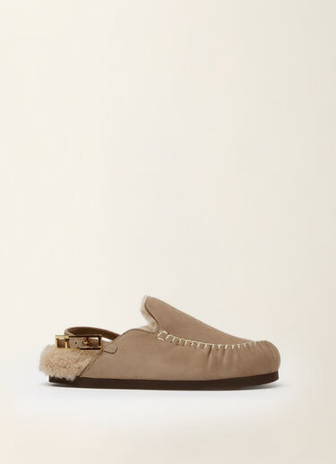 Slipper aus Veloursleder mit Lammfellfutter, Falcon Fabiana Filippi Slipper aus Veloursleder mit Lammfellfutter, Falcon Falcon ASD226A990M5490000