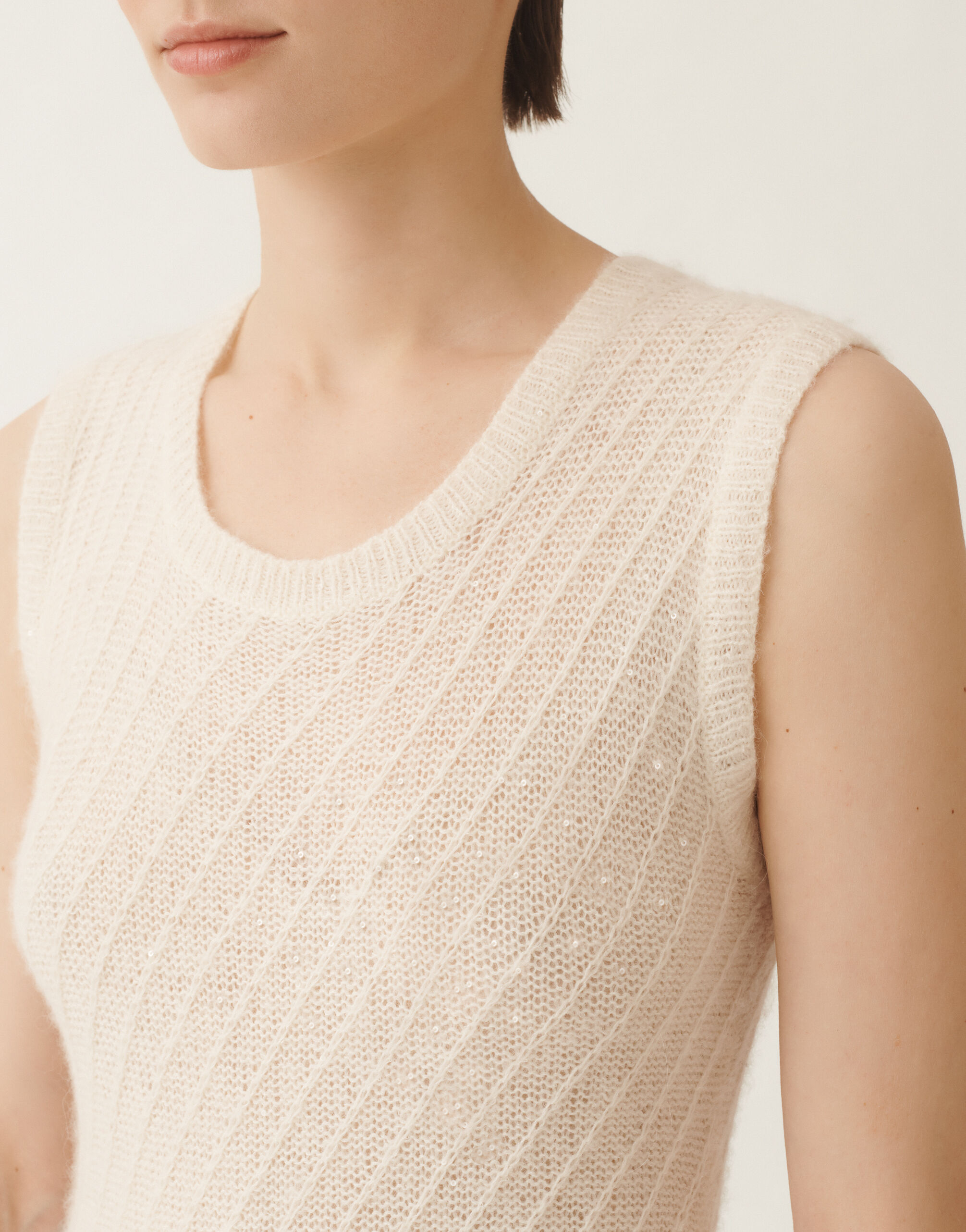 パーティードレス FABIANA FILIPPI Knitted mini dress with sequin edging FABIANA FILIPPI Sleeveless Sequin Tweed Mini Dress | Neiman