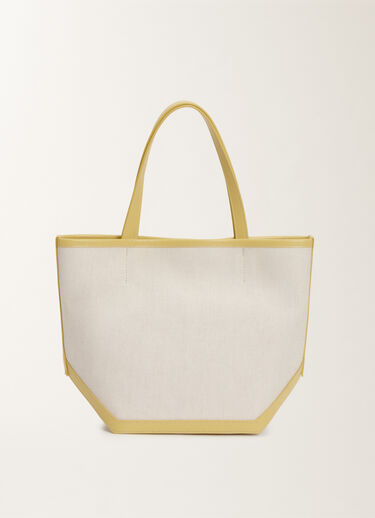 Fabiana Filippi Eclissi canvas and leather medium tote bag, cedar YELLOW BGD265A907L2150000