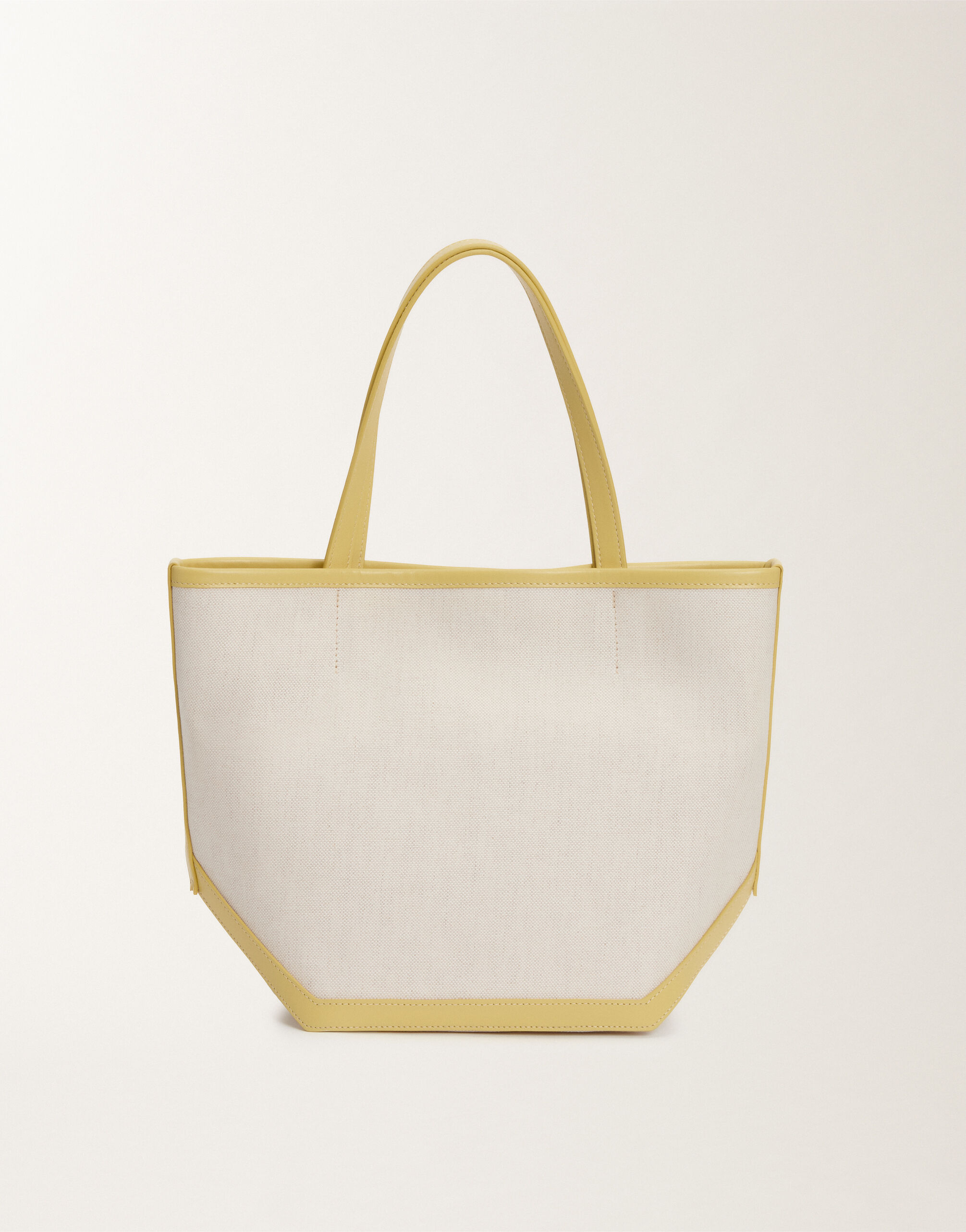 Fabiana Filippi Eclissi canvas and leather medium tote bag, cedar YELLOW BGD265A907L2150000