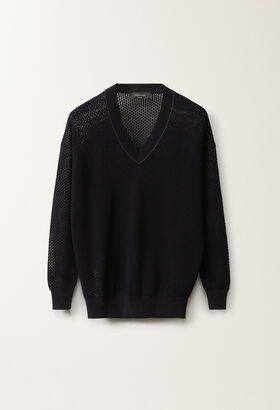 Fabiana Filippi Organic cotton sweater, midnight blue BLUE MAD275F053D2730000