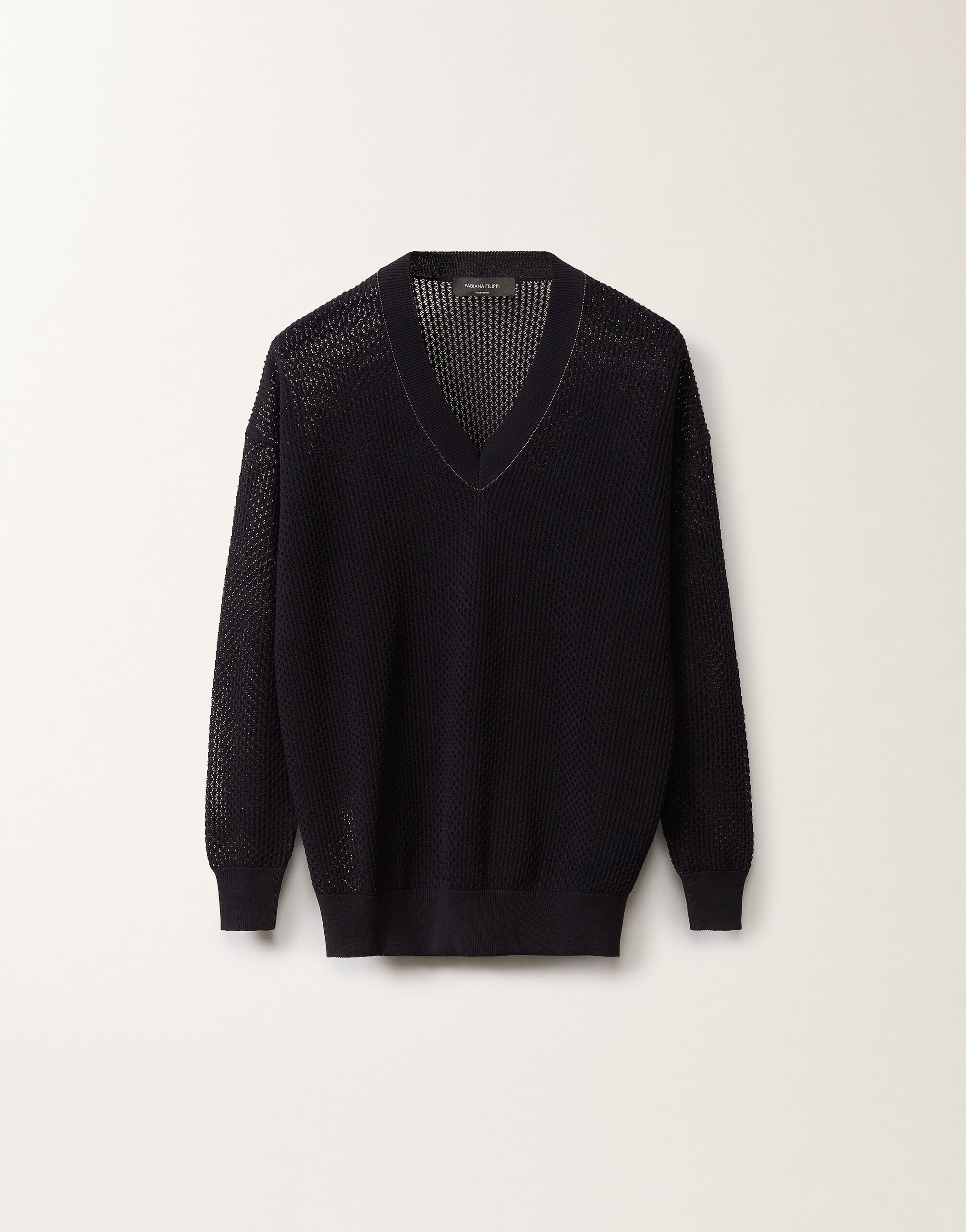Fabiana Filippi Maglia in cotone organico, blu notte BLU NOTTE MAD275F546L3340000