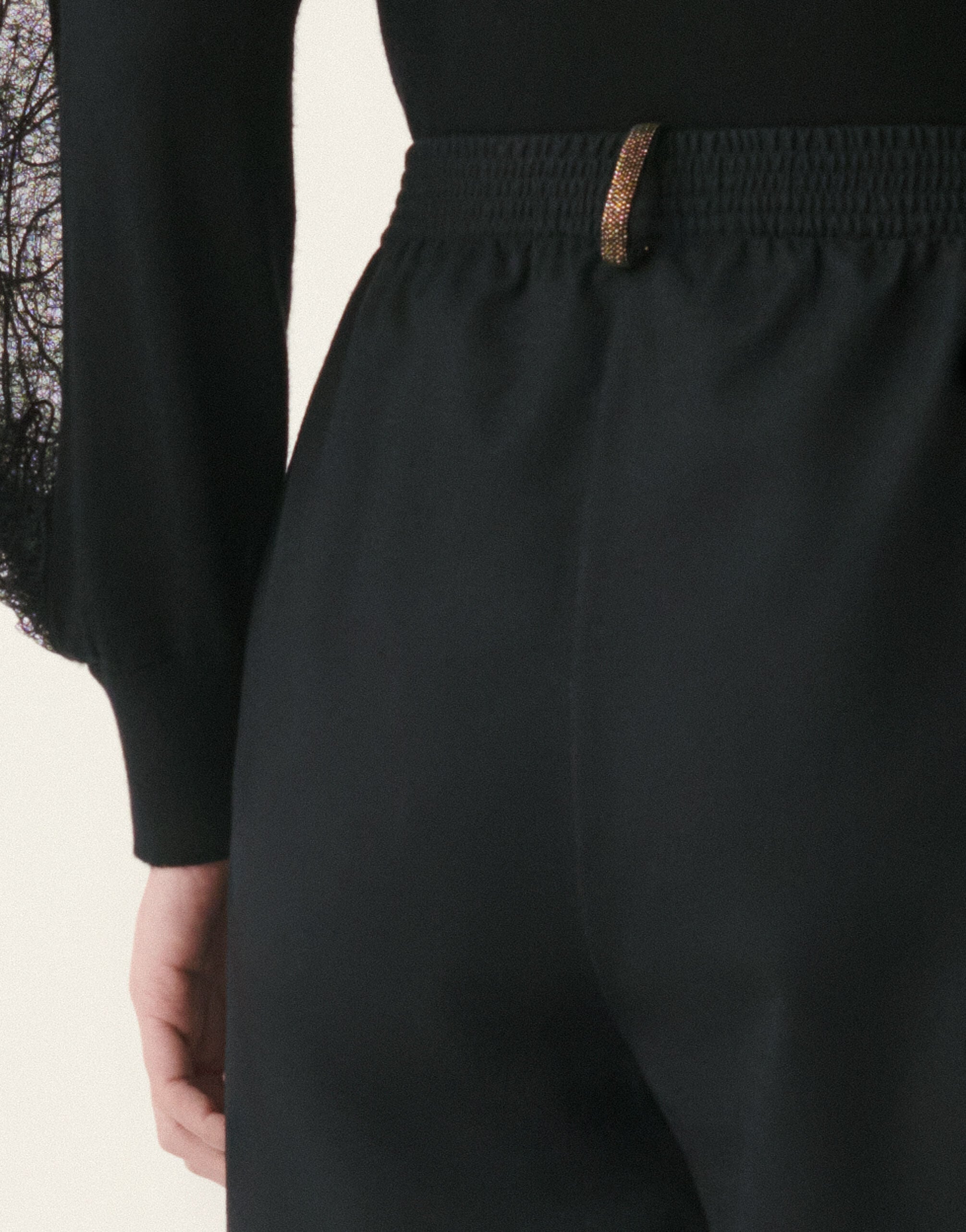 Fabiana Filippi Oversized cargo flannel trousers, black Black PAD226F291M3780000