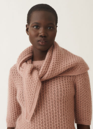Fabiana Filippi Platinum mohair scarf, smoke pink PINK SAD215A919L5510000