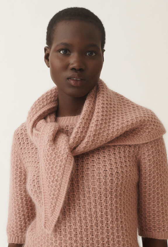 Fabiana Filippi Platinum mohair scarf, smoke pink PINK SAD215A919L5510000