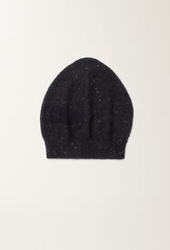 Fabiana Filippi Mohair beanie with micro sequins, midnight blue Blue SAD266A880L7950000