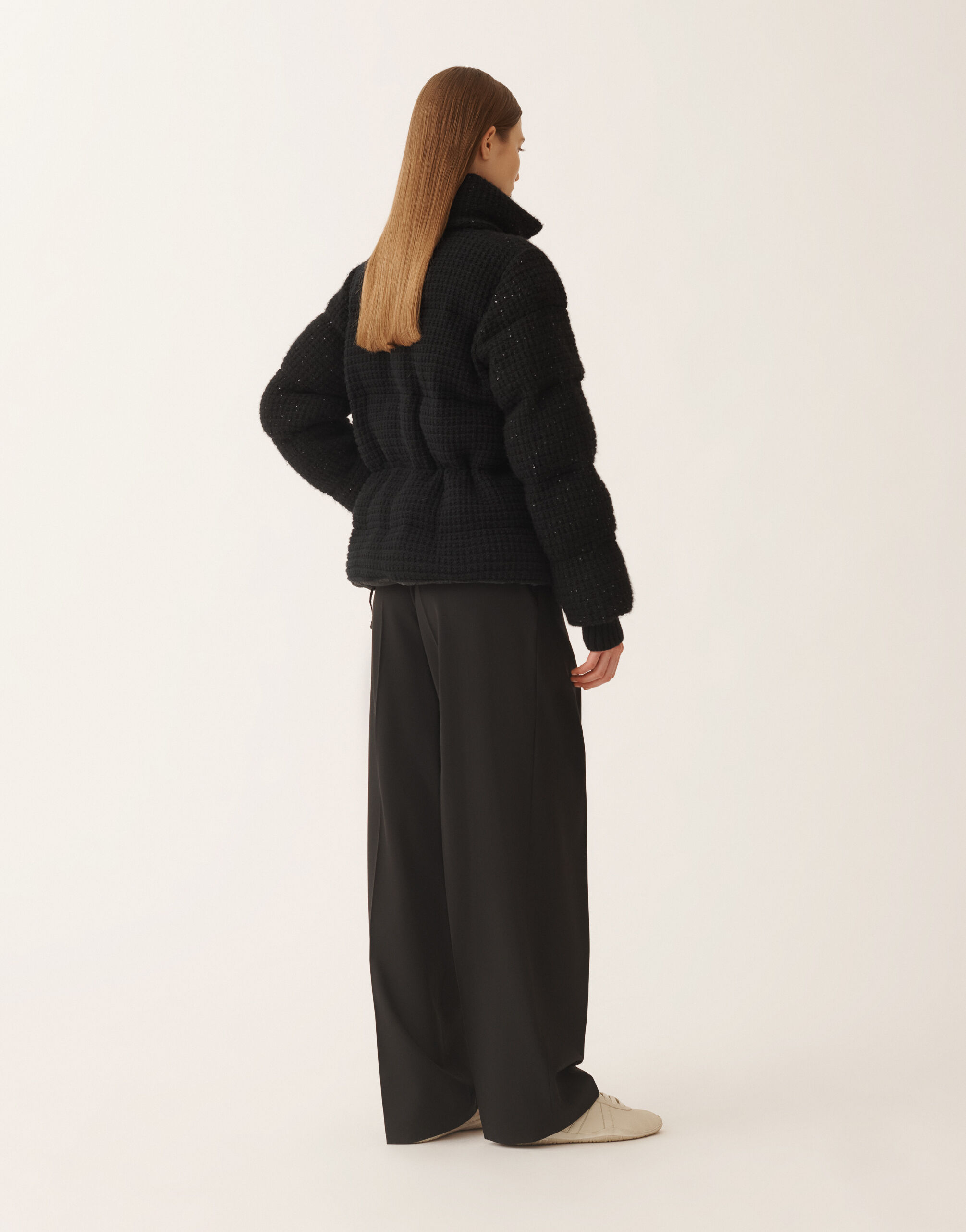 Fabiana Filippi Chaqueta de plumón en lana y seda con lentejuelas, negro Negro CTD225F672L6170000