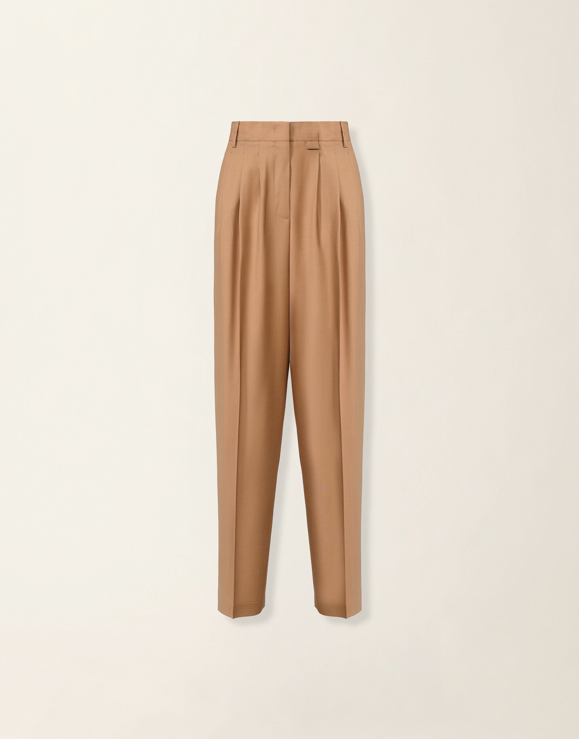 Cool wool trousers with triple pleats, rattan Fabiana Filippi Cool wool trousers with triple pleats, rattan Rattan PAD226F718M3860000