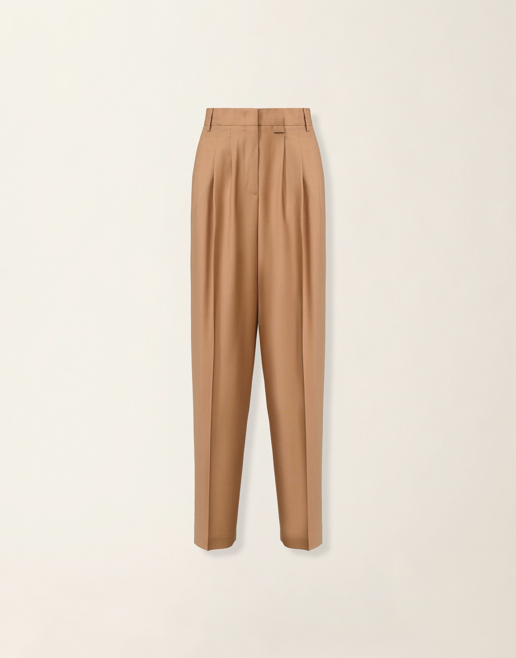 Cool wool trousers with triple pleats, rattan Fabiana Filippi Cool wool trousers with triple pleats, rattan Rattan PAD226F718M3860000