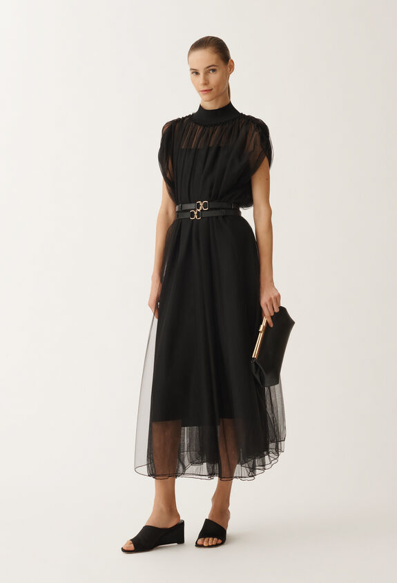 Fabiana Filippi Tulle dress, black BLACK ABD265F219L2360000