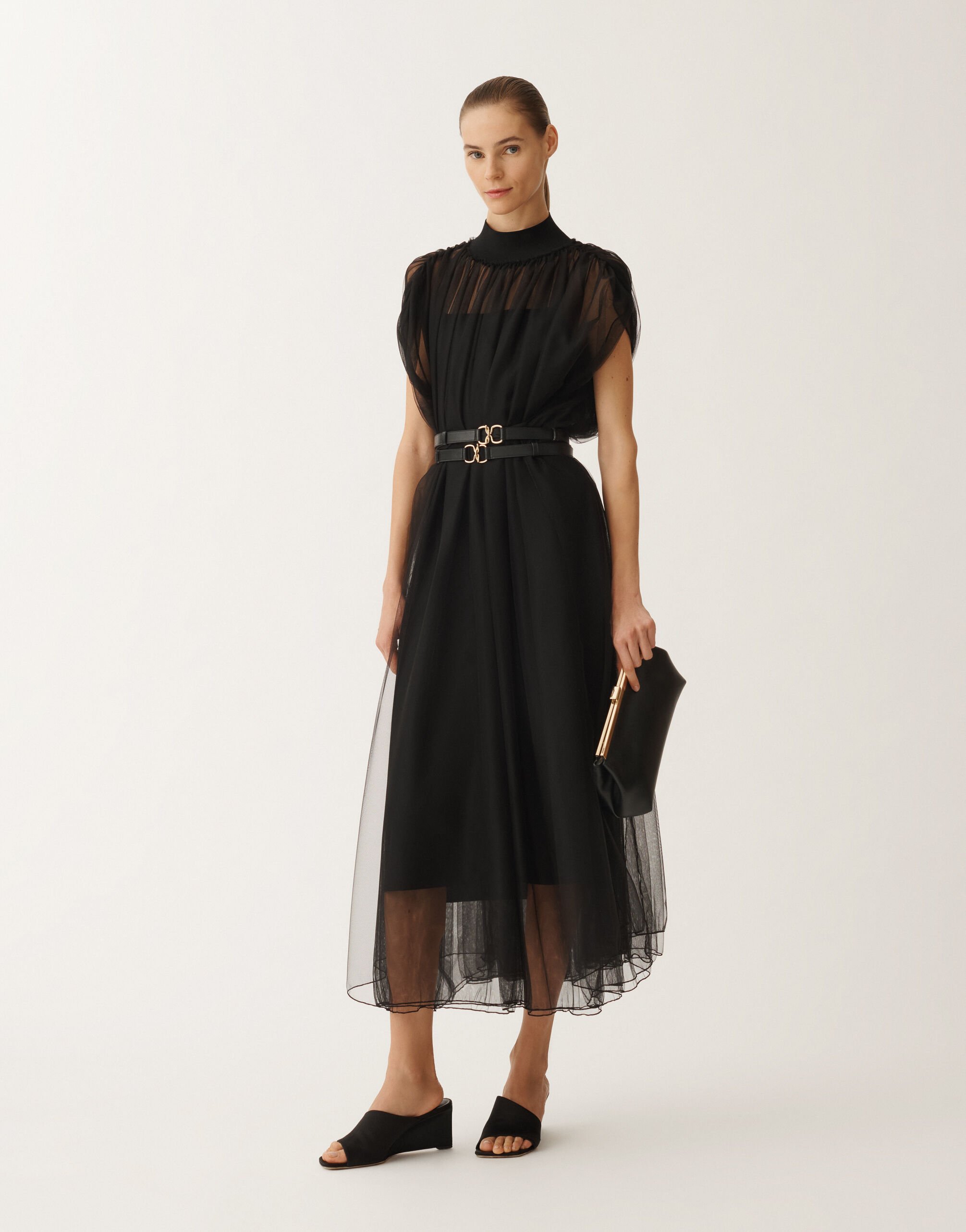 Fabiana Filippi Robe en tulle, noir NOIR ABD265F219L2360000