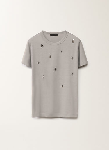 Fabiana Filippi T-Shirt aus Jersey, aschgrau GRAU JED265F278L2270000