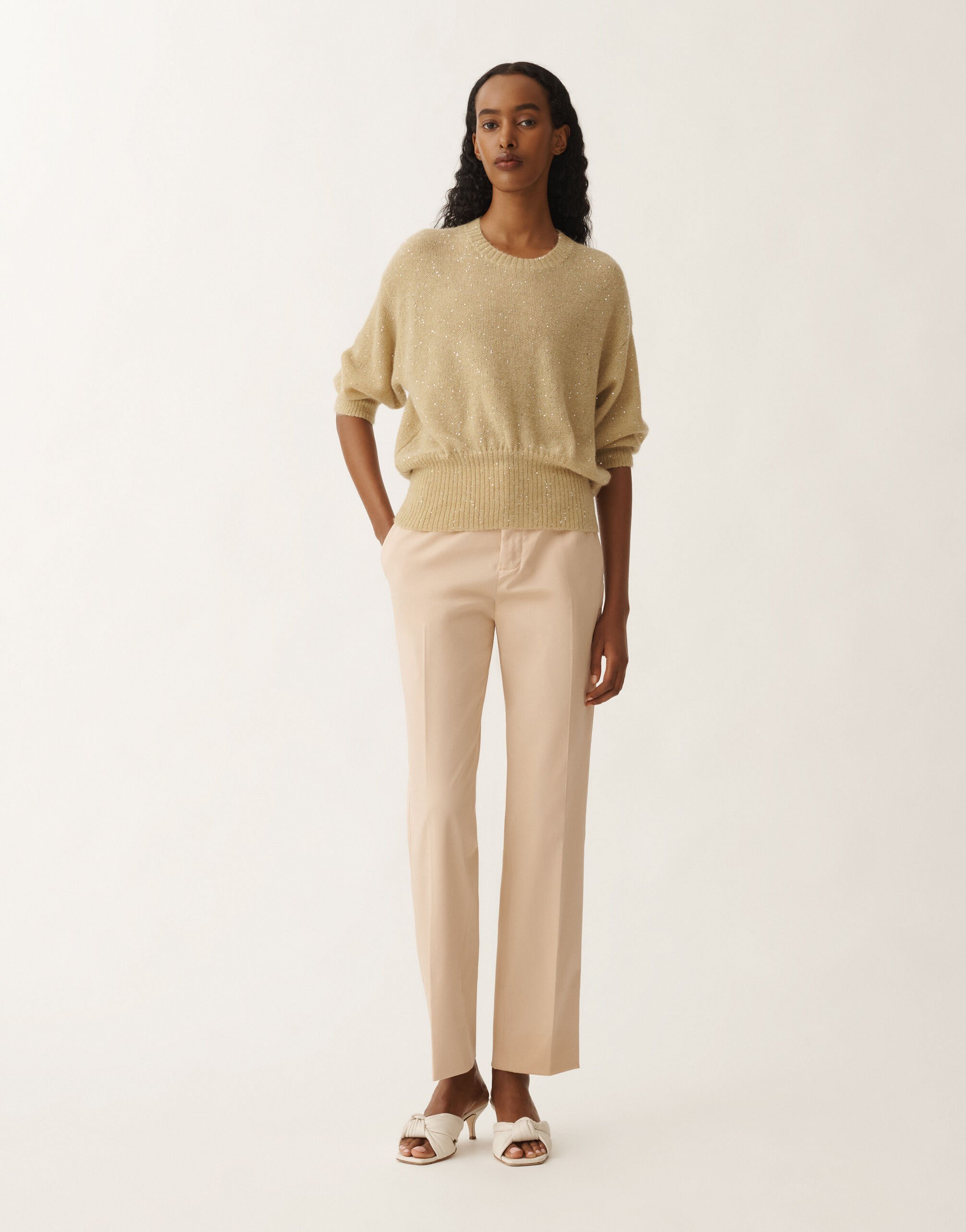 Fabiana Filippi モヘア セーター（ゴールド） イエロー MAD265F040D8170000