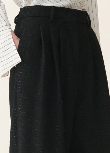 Triple-pleat sequin fabric trousers, black Fabiana Filippi Triple-pleat sequin fabric trousers, black Black PAD226F718M4060000
