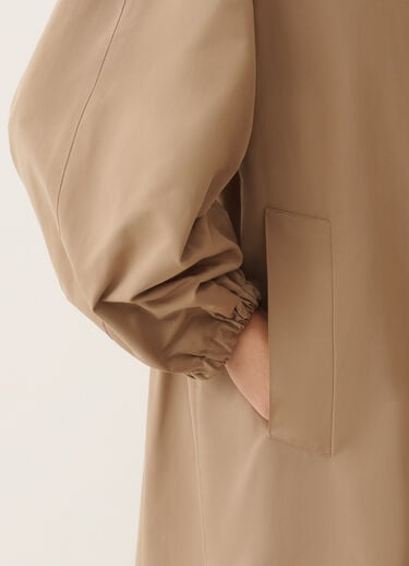 Fabiana Filippi Long trench coat in ottoman, mud MUD CTD276F698M1430000