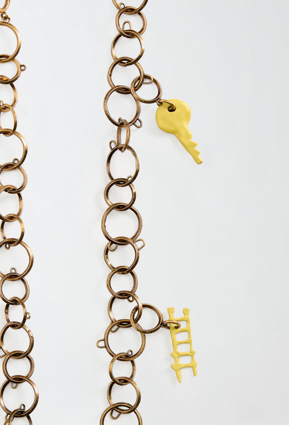 Fabiana Filippi Eco brass pendant chain necklace YELLOW BXD214A753I1210000