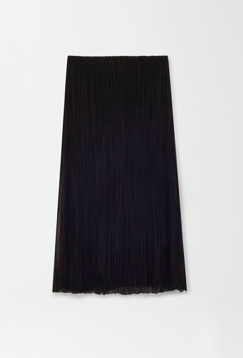 Fabiana Filippi Pleated georgette skirt, black GND274F724D7040000