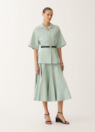 Fabiana Filippi Nappa leather skirt, aqua green AQUAGREEN PLD275F840D7510000