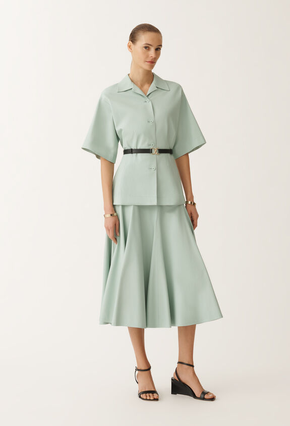 Fabiana Filippi Jupe en cuir nappa, vert d’eau VERT EAU PLD275F840D7510000