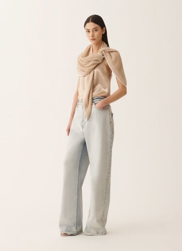 Fabiana Filippi Foulard en mohair avec paillettes, hêtre Hêtre SAD266A879L9340000