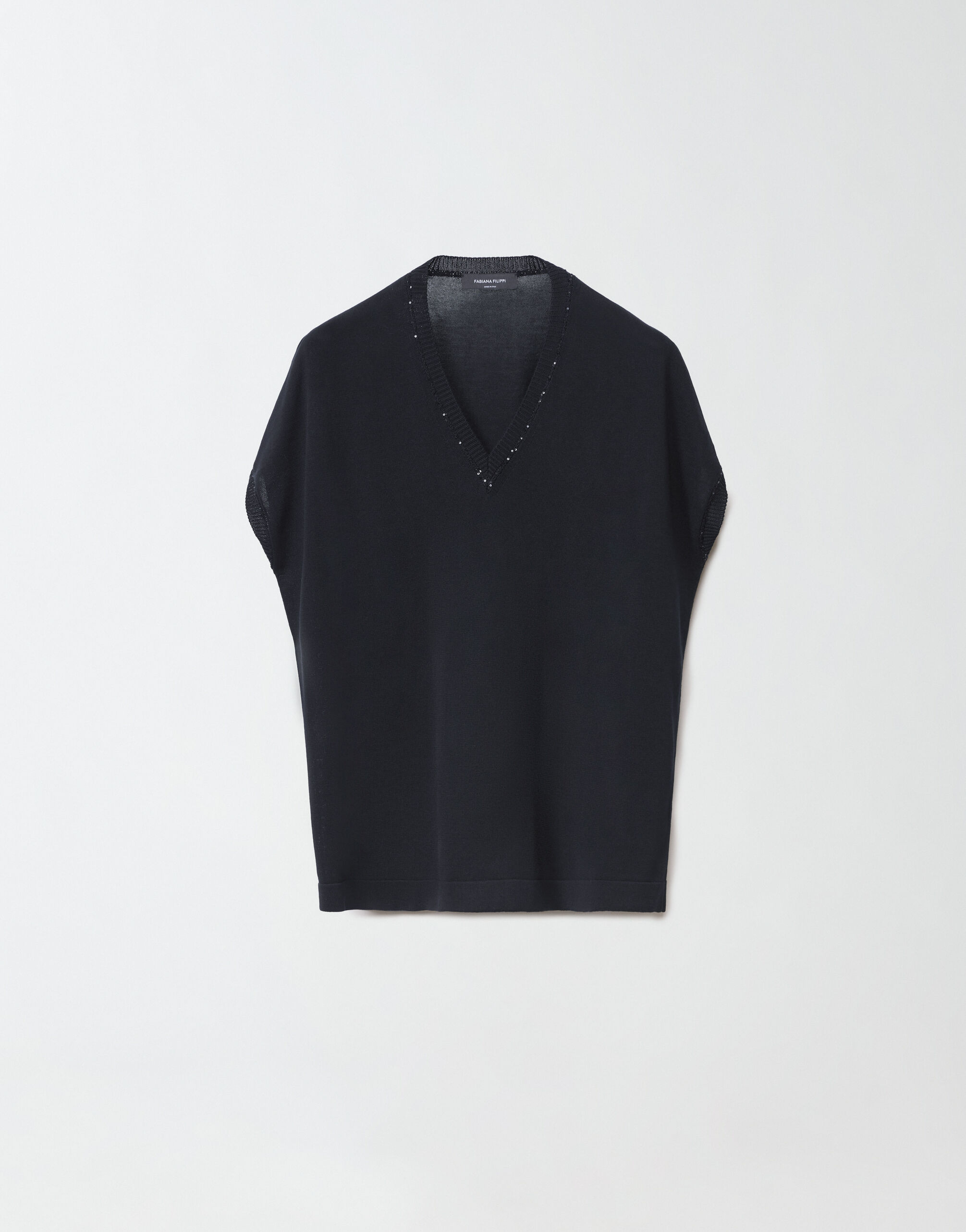 FABIANA FILIPPI - V-necked Cotton Top