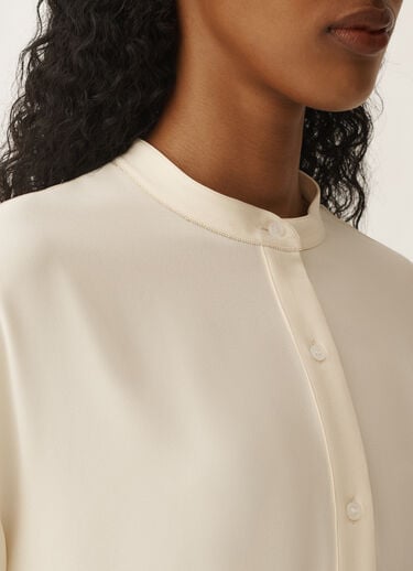 Fabiana Filippi Envers satin shirt, vanilla WHITE CAD265F356L2880000