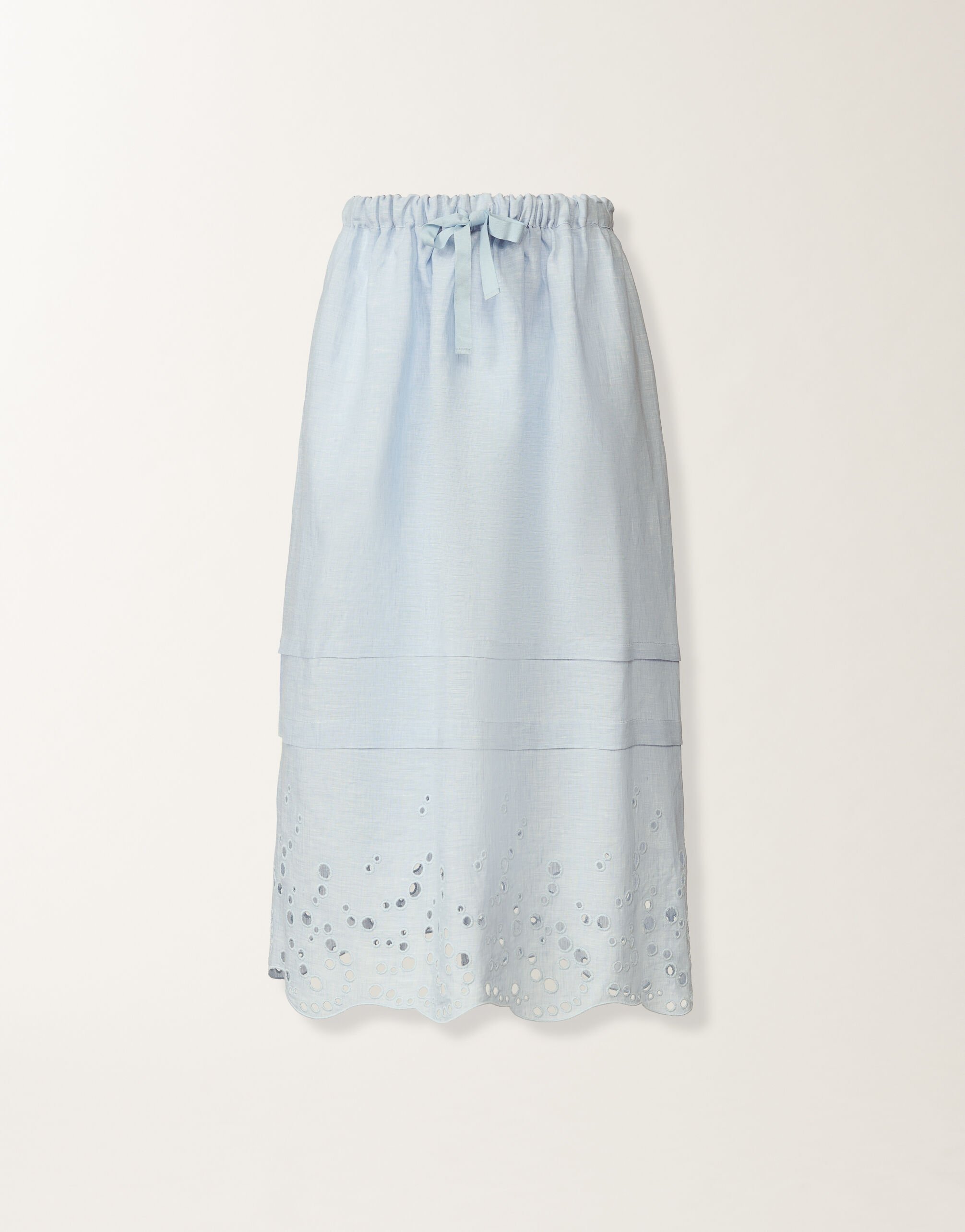 Fabiana Filippi Gonna midi in tela di lino, azzurro cielo AZZURRO CIELO GND276F848M1780000