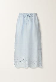 Fabiana Filippi Gonna midi in tela di lino, azzurro cielo AZZURRO CIELO GND276F848M1780000