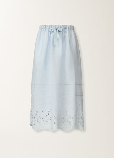 Fabiana Filippi Gonna midi in tela di lino, azzurro cielo AZZURRO CIELO GND276F848M1780000