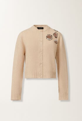 Fabiana Filippi Platinum cardigan, rope BEIGE MAD215F057L5370000