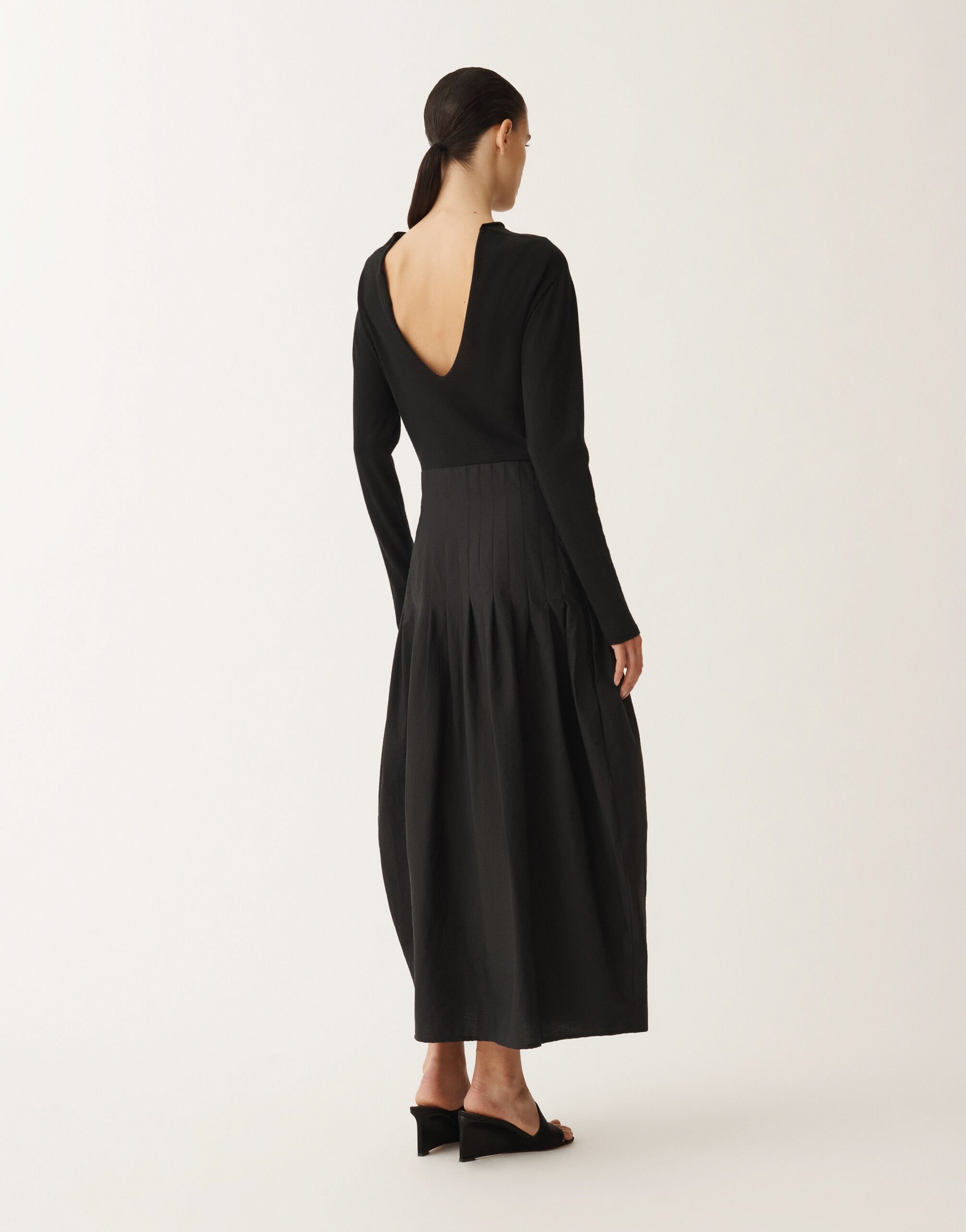 Fabiana Filippi Robe en laine et coton, noir NOIR ABD265F186L1770000