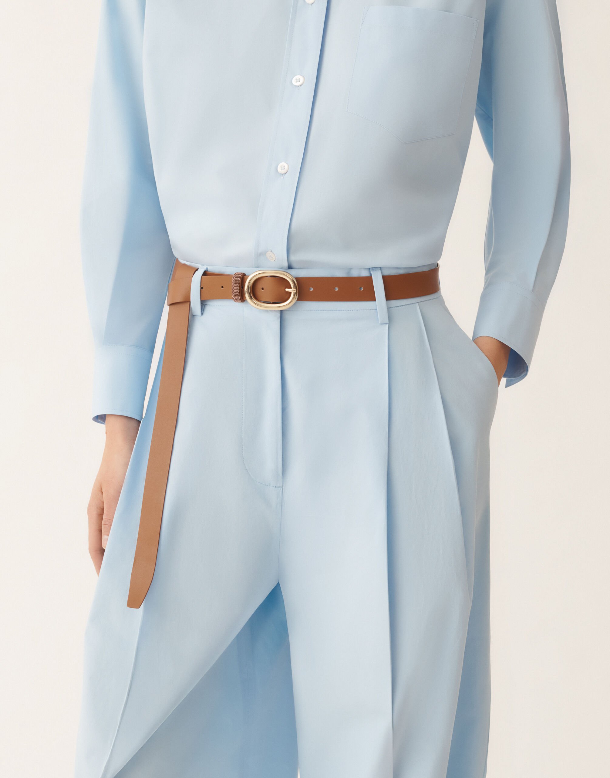 Fabiana Filippi Nappa leather belt, leather LEATHER AAD276A863M0710000