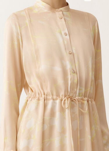 Fabiana Filippi Blusenkleid mit Print Tilia aus Seide, puderrosa ROSA ABD265F206D8270000