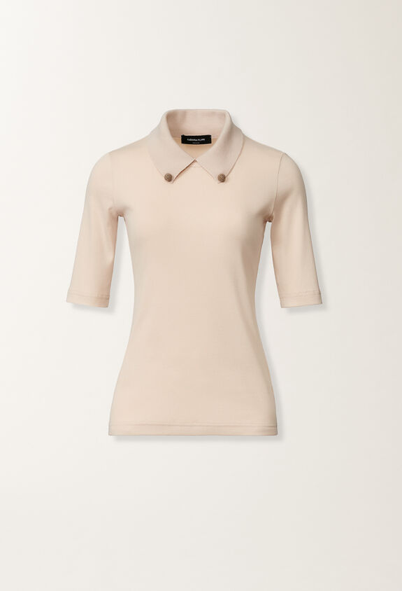 Fabiana Filippi Jersey T-shirt, cream PINK JED215F132L5760000