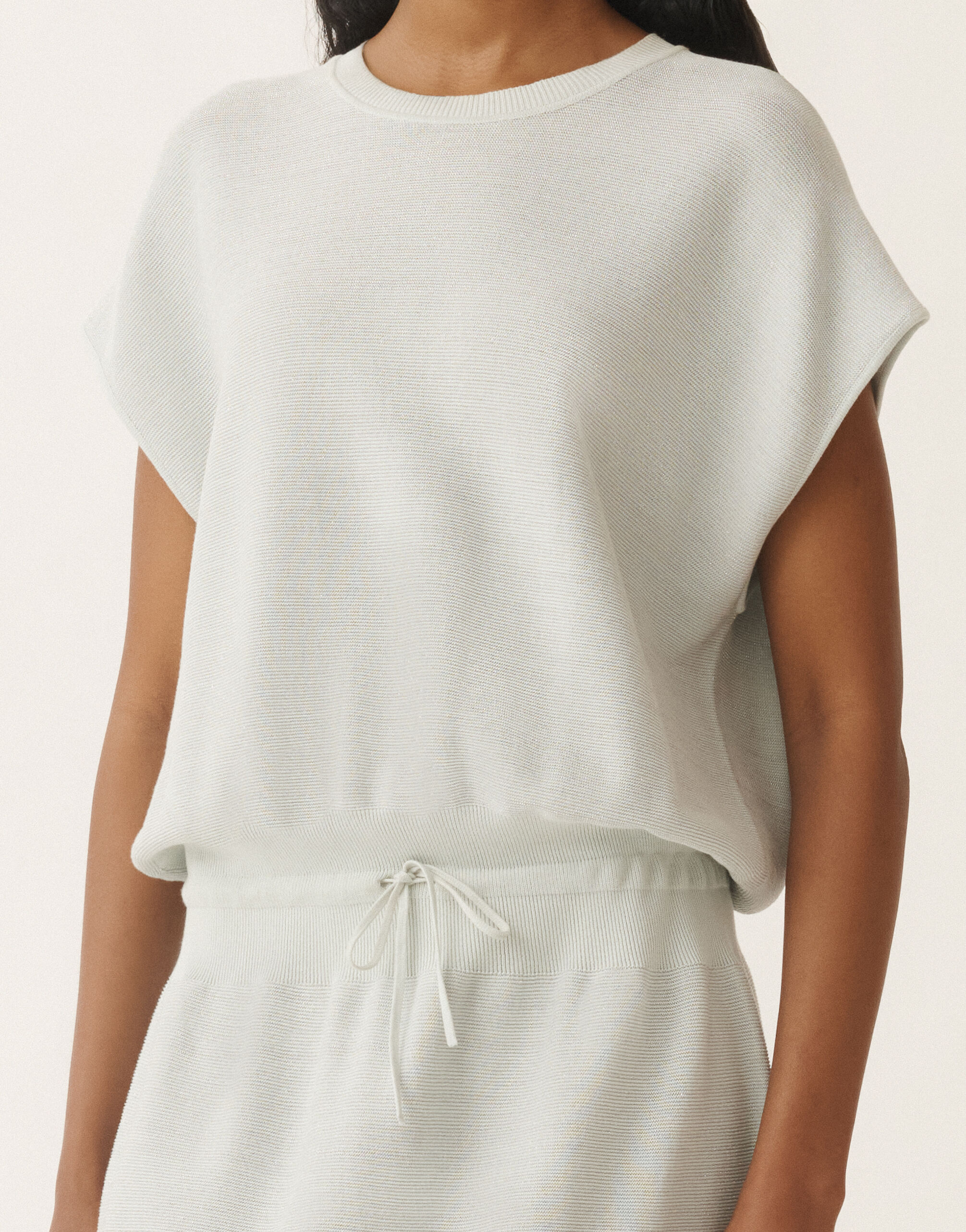 Fabiana Filippi Cotton dress with lurex, aqua green AQUAGREEN ABD275F625L2330000