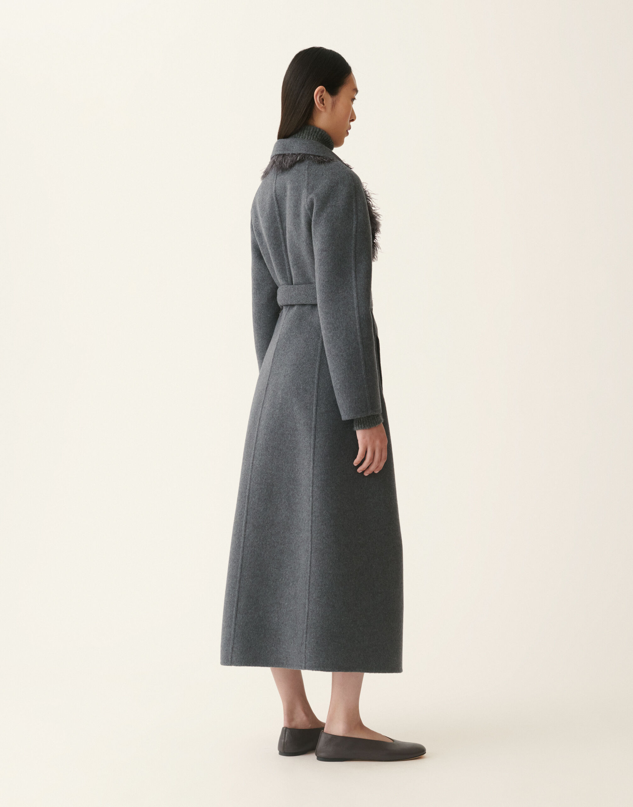 Fabiana Filippi Short wool and cashmere double coat, lead Lead CTD226F206M3840000