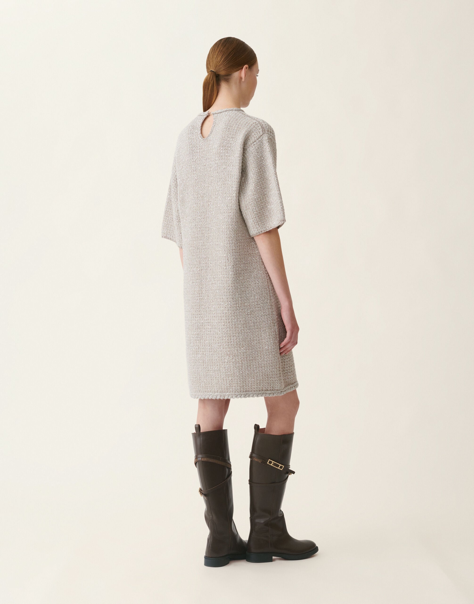 Fabiana Filippi Abito in tweed, granito Granito ABD216F134M2570000