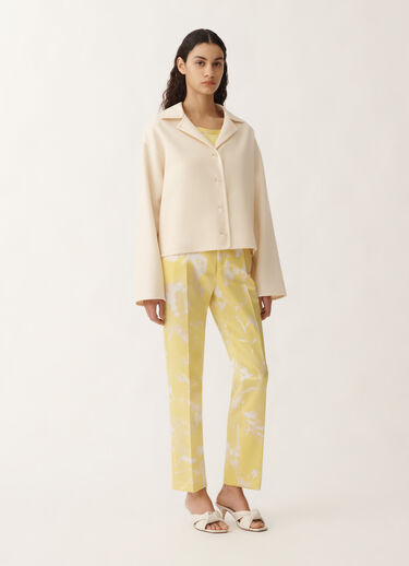 Fabiana Filippi Jacke aus Double-Gewebe aus Wolle, vanillefarben WEISS CTD265F225D8040000