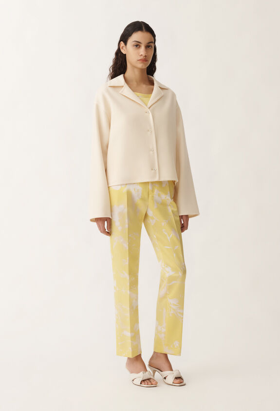 Fabiana Filippi Double wool jacket, vanilla WHITE CTD265F225D8040000