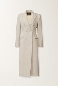 Fabiana Filippi Tailored redingote in ice fil coupé drop pattern Gray CTD266F437D9570000