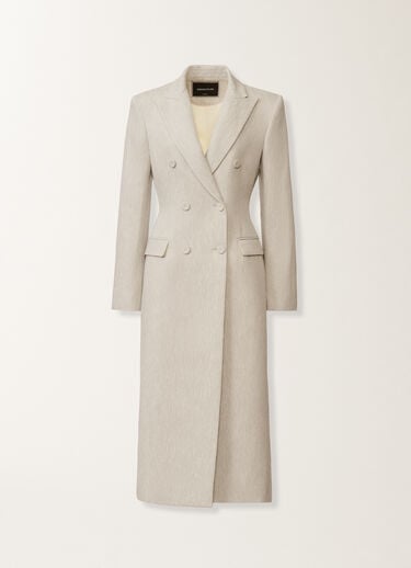 Tailored redingote in ice fil coupé drop pattern Fabiana Filippi Tailored redingote in ice fil coupé drop pattern Gray CTD266F437D9570000