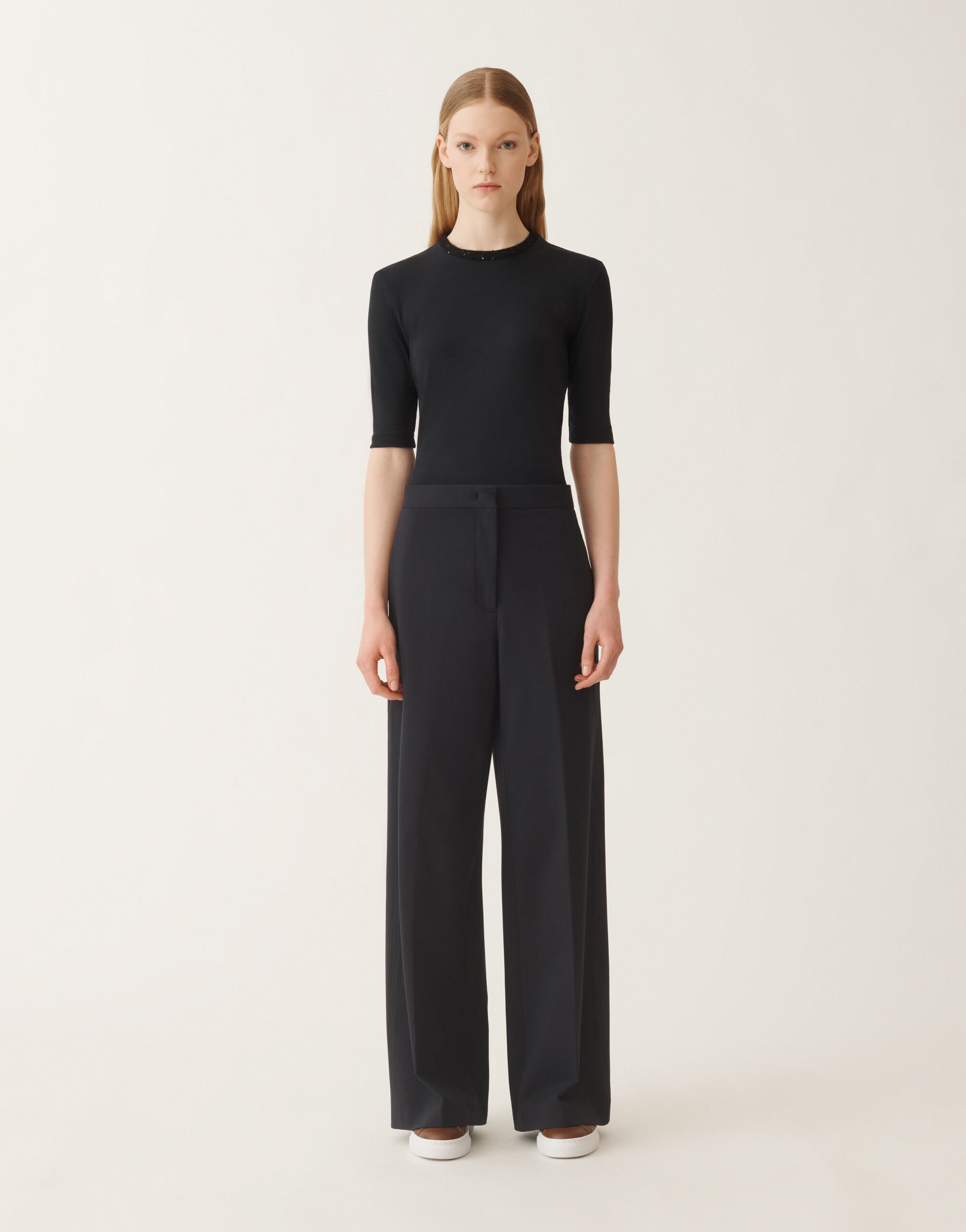 Fabiana Filippi Hose Spoleto aus Jersey, nachtblau Blau PAD215F307L5210000