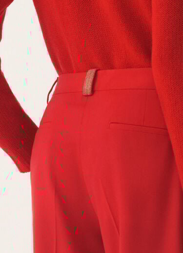 Fabiana Filippi Bi-stretch fresco wool trousers, lacquer Red PAD225F793L6710000
