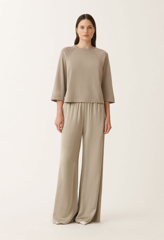 Fabiana Filippi Organic cotton cape, clay CLAY MAD275F481L2470000