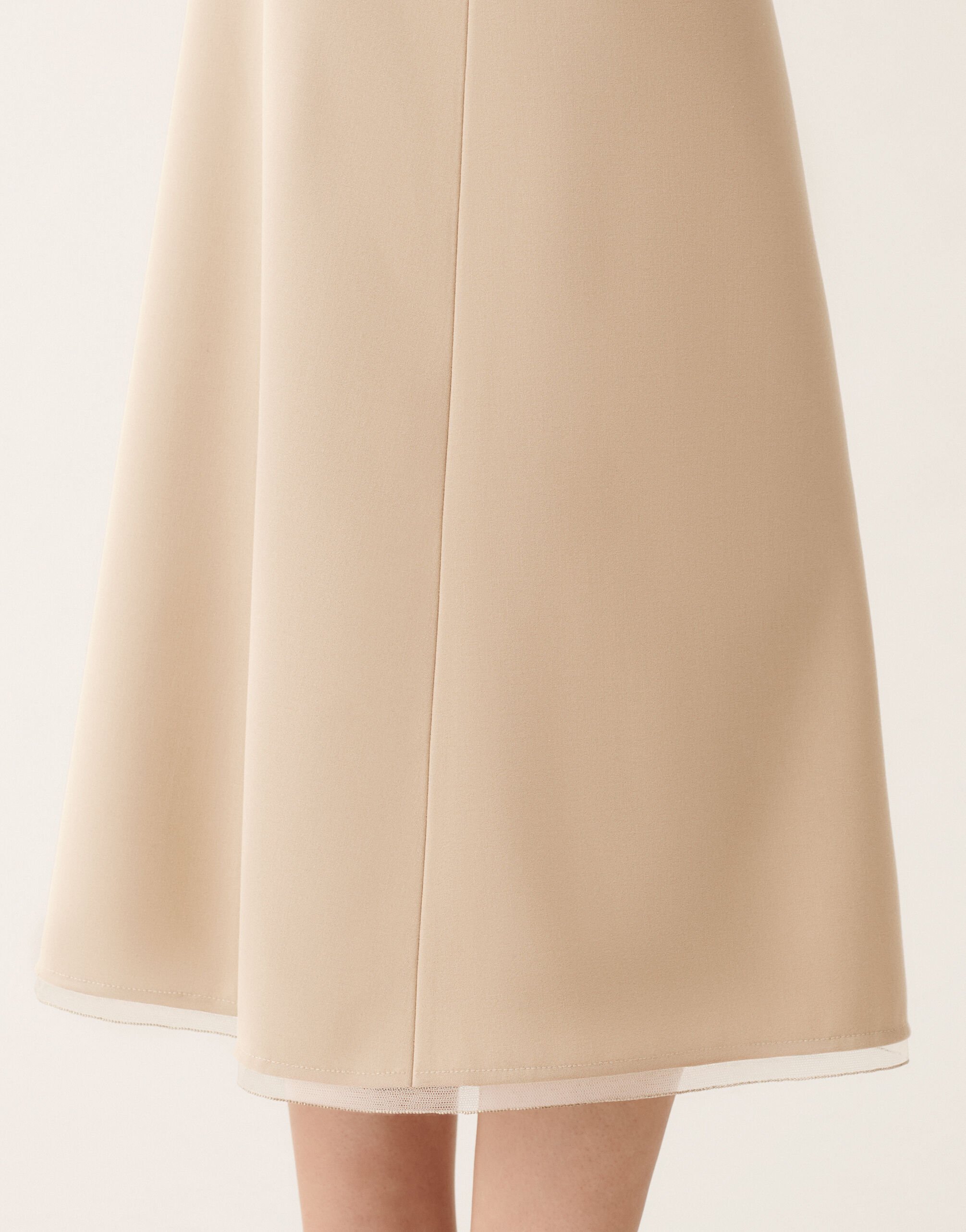 Fabiana Filippi Midi-Rock in Techno-Tailoring, Nude Nude GND266F406L7810000